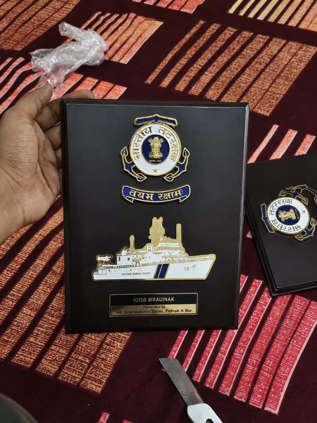 ICGS Sibauinak Crest Plaque
